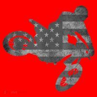 Dirt Bike American Flag Motocross Enduro Santa Hat thumb 1