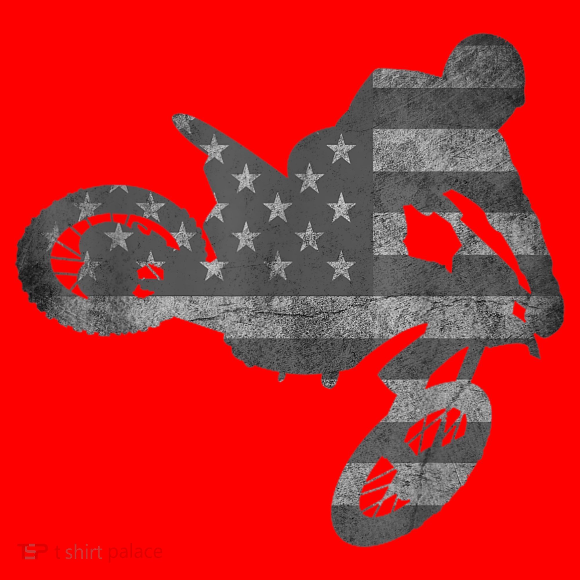 Dirt Bike American Flag Motocross Enduro Santa Hat