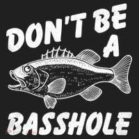 Dont Be A Basshole Funny Fishhing Bass Fish Joke Women's Sweatshirt thumb 2