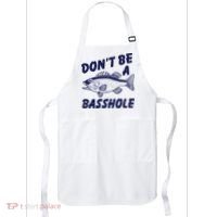 Dont Be A Basshole Funny Fishhing Bass Fish Joke Apron thumb 0