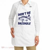 Dont Be A Basshole Funny Fishhing Bass Fish Joke Apron thumb 2