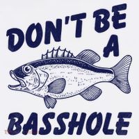 Dont Be A Basshole Funny Fishhing Bass Fish Joke Women's Hoodie thumb 2