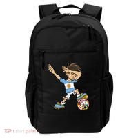 Dabbing Boy Argentina Soccer Jersey National Flag Backpack thumb 0