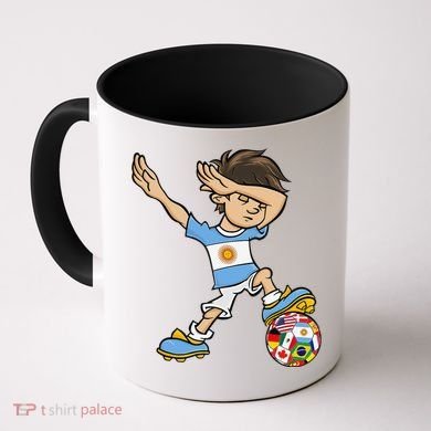 Dabbing Boy Argentina Soccer Jersey National Flag Coffee Mug