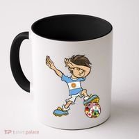 Dabbing Boy Argentina Soccer Jersey National Flag Coffee Mug thumb 0