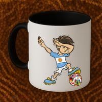 Dabbing Boy Argentina Soccer Jersey National Flag Coffee Mug thumb 2