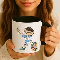 Dabbing Boy Argentina Soccer Jersey National Flag Coffee Mug thumb 3