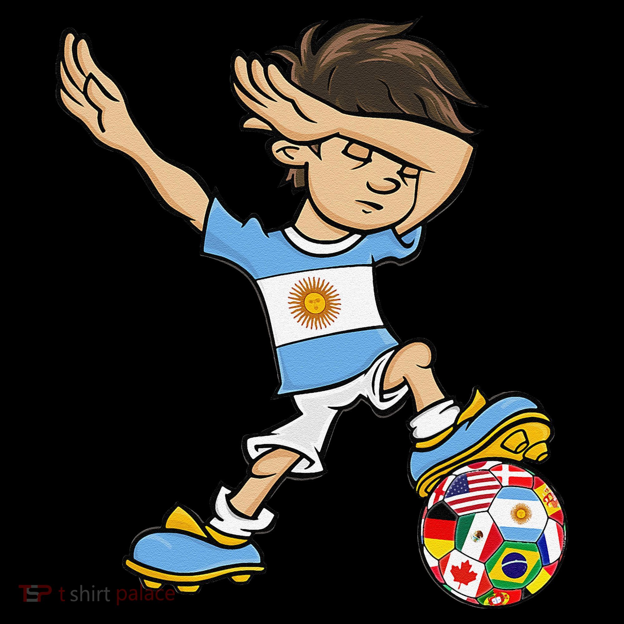 Dabbing Boy Argentina Soccer Jersey National Flag Coffee Mug
