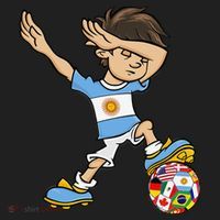 Dabbing Boy Argentina Soccer Jersey National Flag Tumbler thumb 3