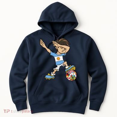 Dabbing Boy Argentina Soccer Jersey National Flag Hoodie