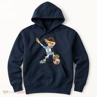 Dabbing Boy Argentina Soccer Jersey National Flag Hoodie thumb 0