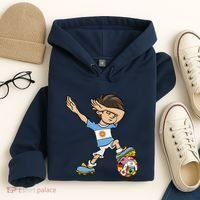Dabbing Boy Argentina Soccer Jersey National Flag Hoodie thumb 4