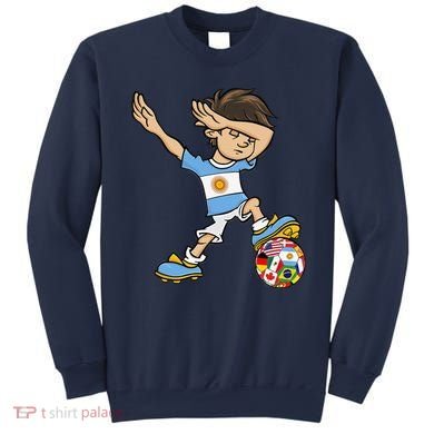 Dabbing Boy Argentina Soccer Jersey National Flag Sweatshirt