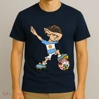 Dabbing Boy Argentina Soccer Jersey National Flag T-Shirt thumb 3