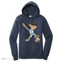 Dabbing Boy Argentina Soccer Jersey National Flag Women's Hoodie thumb 0