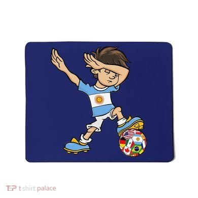 Dabbing Boy Argentina Soccer Jersey National Flag Mousepad