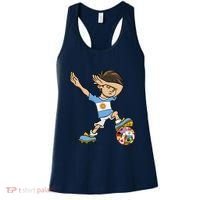 Dabbing Boy Argentina Soccer Jersey National Flag Women's Tank Top thumb 0