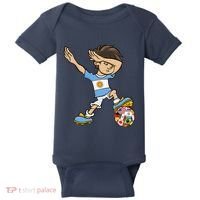 Dabbing Boy Argentina Soccer Jersey National Flag Baby Bodysuit thumb 0
