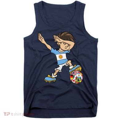 Dabbing Boy Argentina Soccer Jersey National Flag Tank Top