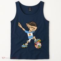 Dabbing Boy Argentina Soccer Jersey National Flag Tank Top thumb 2