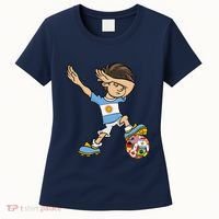 Dabbing Boy Argentina Soccer Jersey National Flag Women's T-Shirt thumb 0