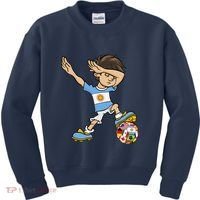 Dabbing Boy Argentina Soccer Jersey National Flag Kids Sweatshirt thumb 0