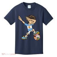 Dabbing Boy Argentina Soccer Jersey National Flag Kids T-Shirt thumb 0
