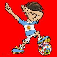 Dabbing Boy Argentina Soccer Jersey National Flag Santa Hat thumb 1
