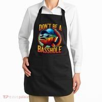 DonT Be A Basshole Funny Fish Apron thumb 2