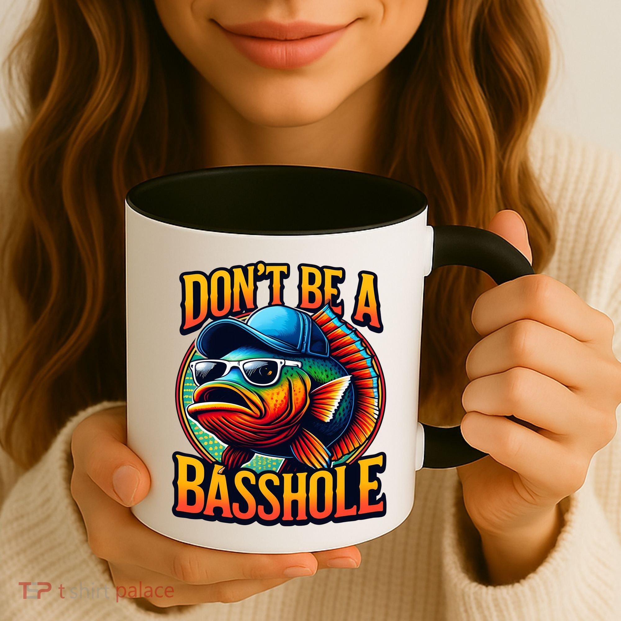 DonT Be A Basshole Funny Fish Coffee Mug