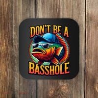 DonT Be A Basshole Funny Fish Coaster thumb 0