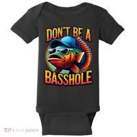 DonT Be A Basshole Funny Fish Baby Bodysuit thumb 0