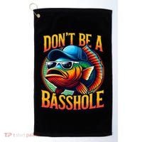 DonT Be A Basshole Funny Fish Golf Towel thumb 0