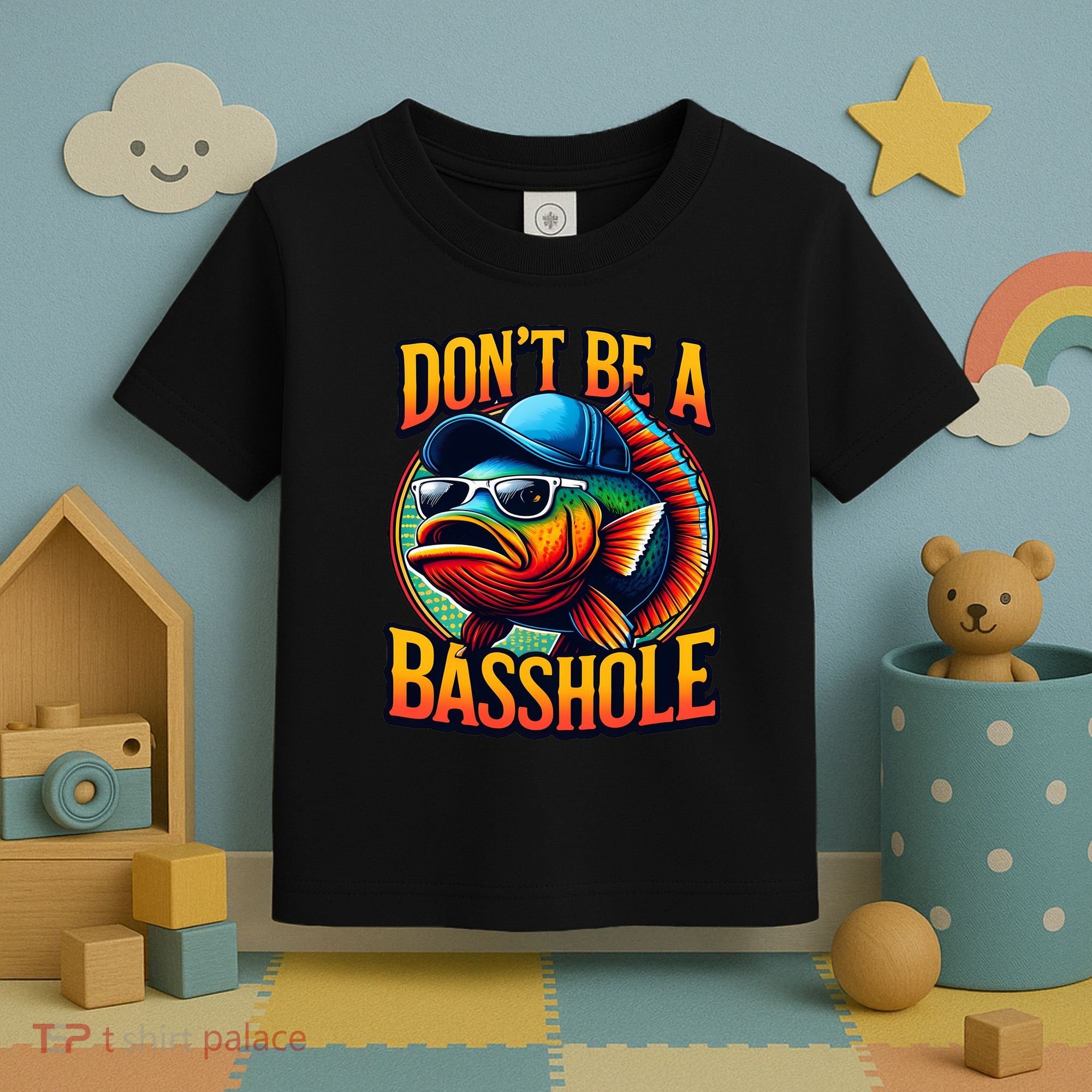 DonT Be A Basshole Funny Fish Toddler T-Shirt