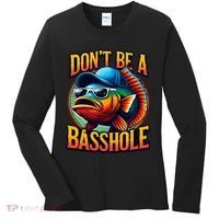 DonT Be A Basshole Funny Fish Women's Long Sleeve Shirt thumb 0
