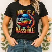 DonT Be A Basshole Funny Fish Women's T-Shirt thumb 2
