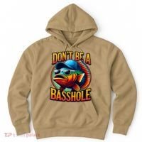 DonT Be A Basshole Funny Fish Hoodie thumb 0