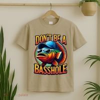 DonT Be A Basshole Funny Fish T-Shirt thumb 2