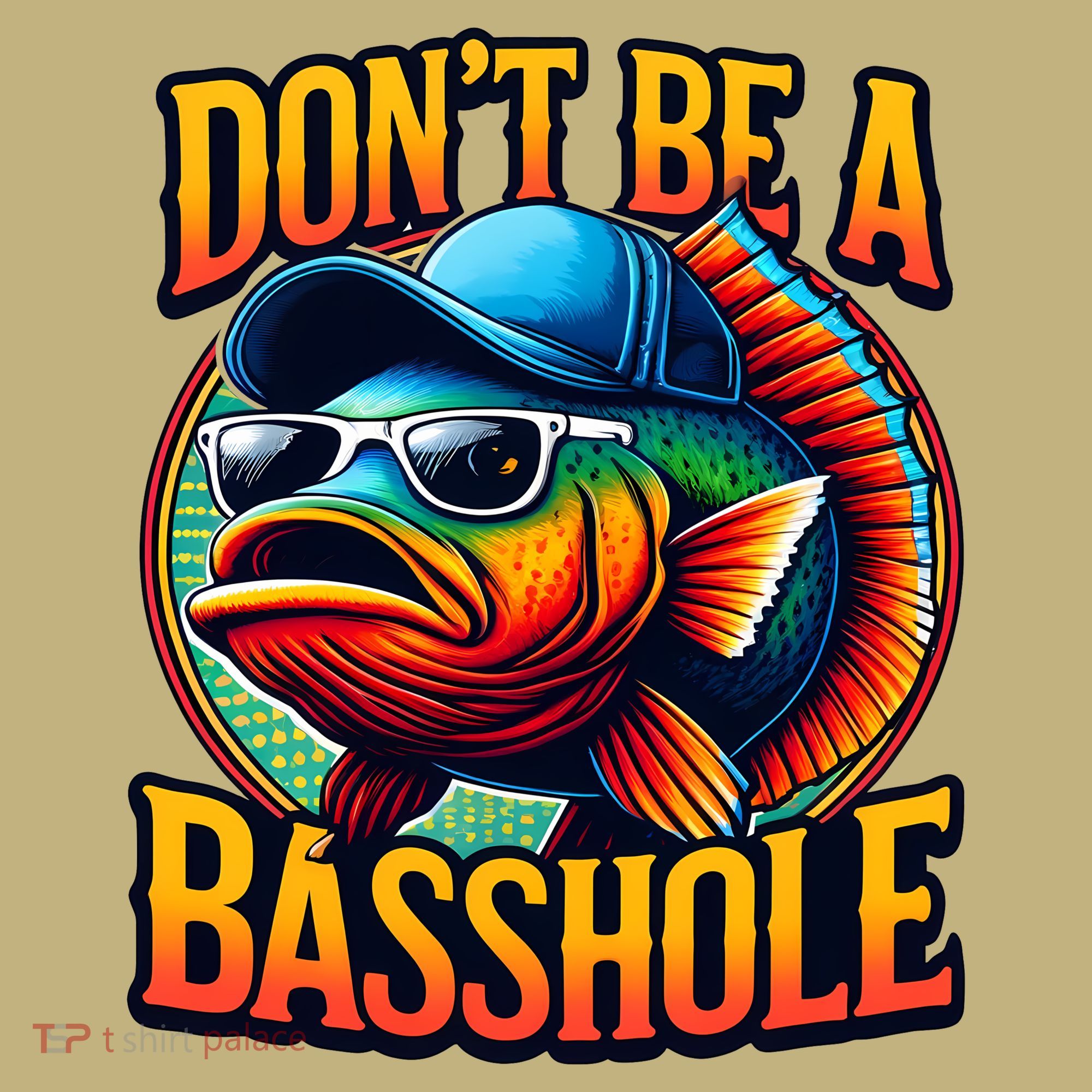 DonT Be A Basshole Funny Fish Button