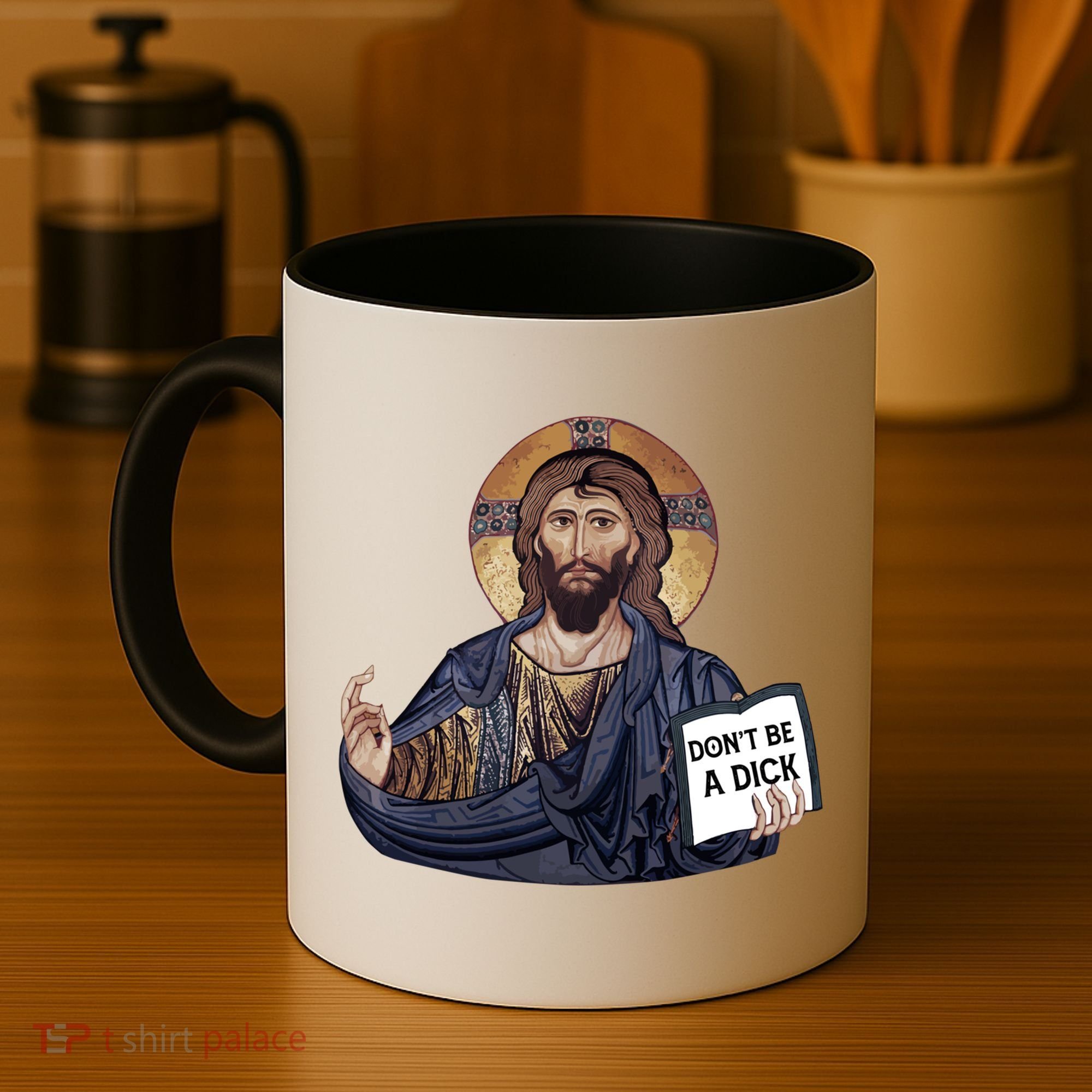 Don't Be A Dick Jesus Book Funny Gift Coffee Mug