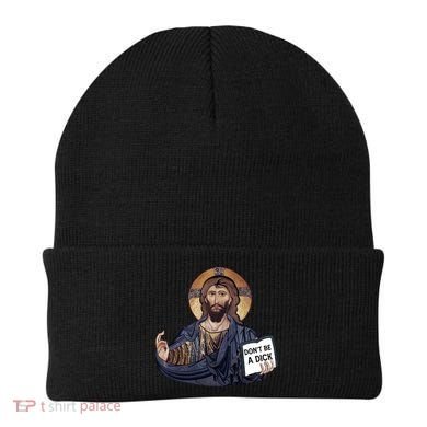 Don't Be A Dick Jesus Book Funny Gift Beanie