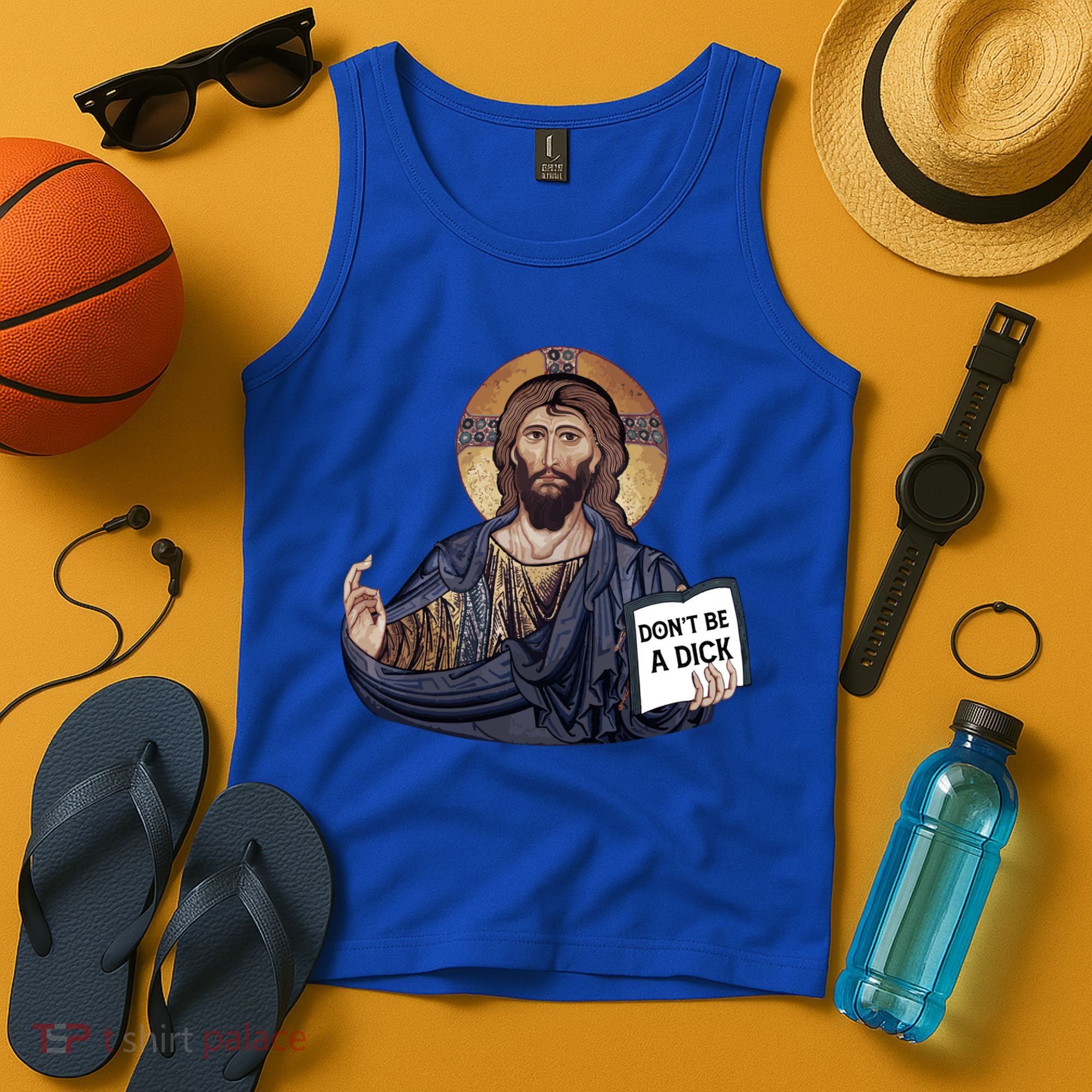Don't Be A Dick Jesus Book Funny Gift Tank Top