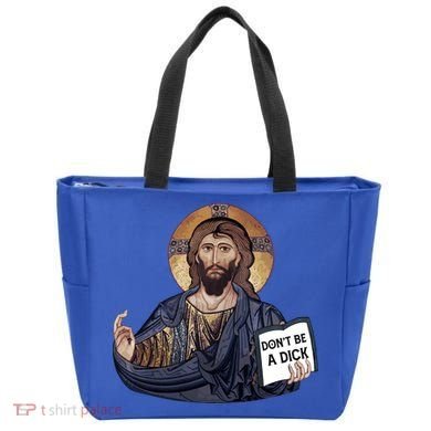 Don't Be A Dick Jesus Book Funny Gift Tote Bag