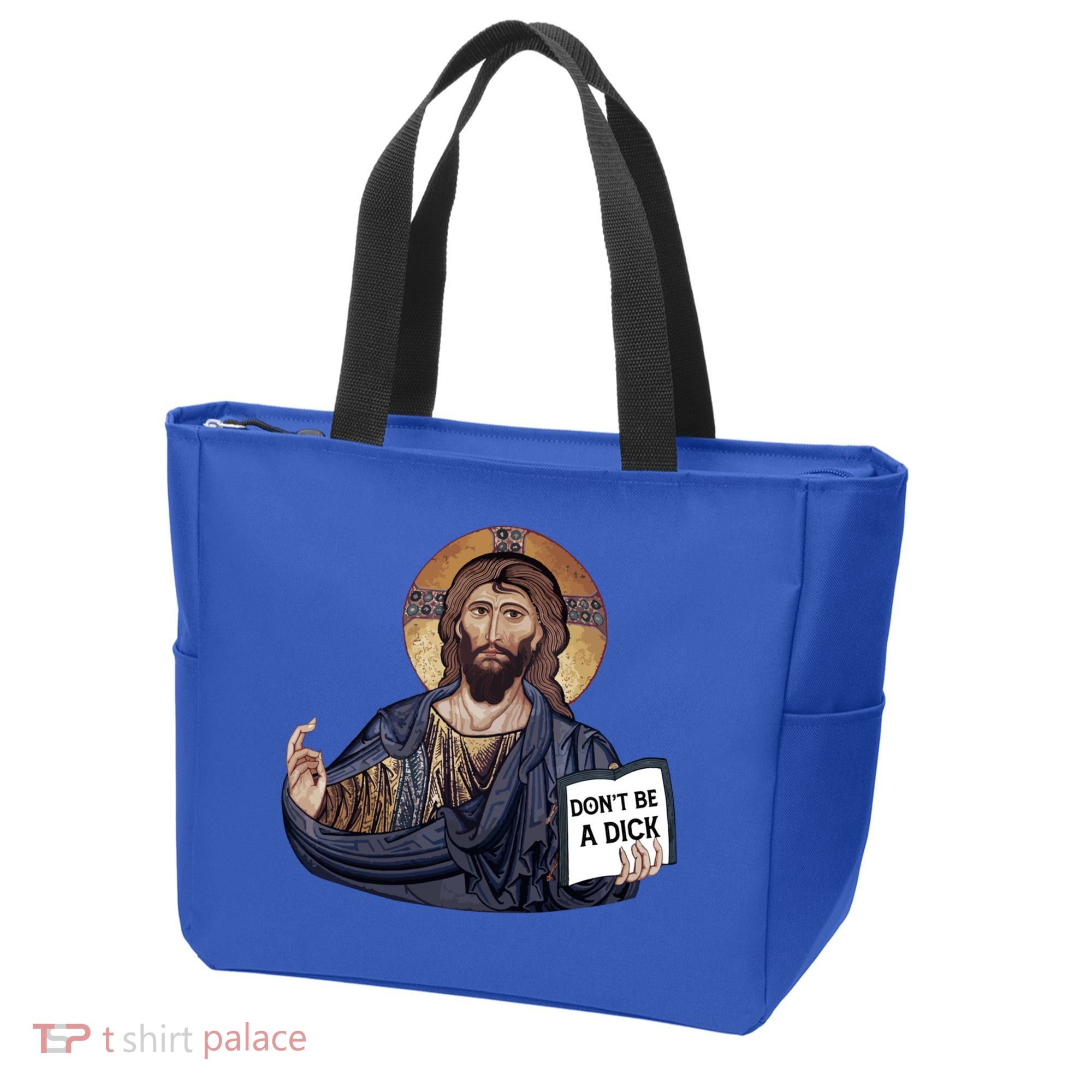 Don't Be A Dick Jesus Book Funny Gift Tote Bag