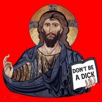 Don't Be A Dick Jesus Book Funny Gift Santa Hat thumb 1