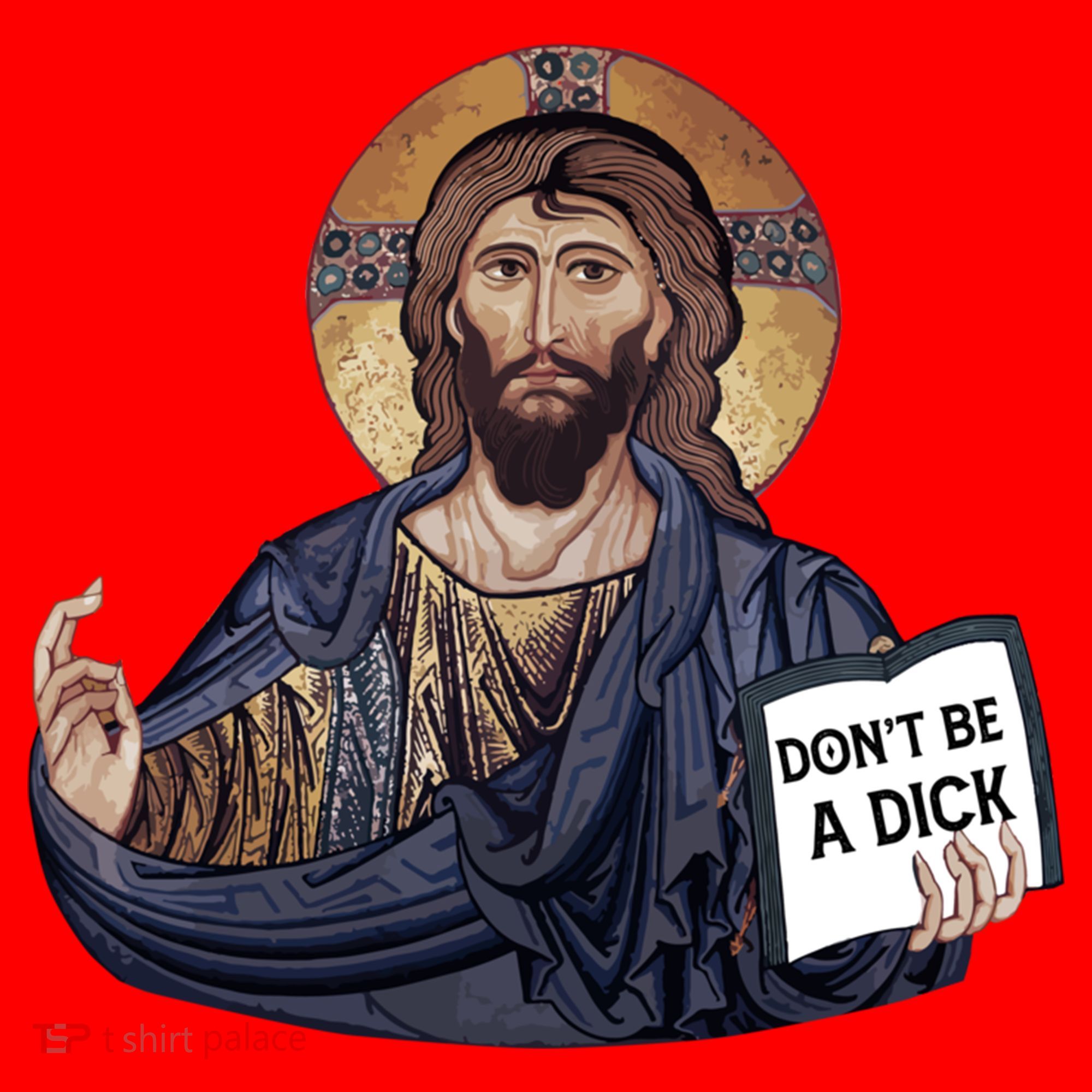 Don't Be A Dick Jesus Book Funny Gift Santa Hat