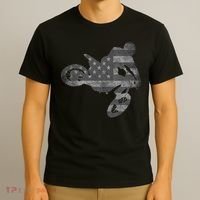 Dirt Bike American Flag Motocross Enduro T-Shirt thumb 3