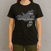 Dirt Bike American Flag Motocross Enduro T-Shirt thumb 4