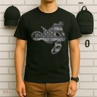 Dirt Bike American Flag Motocross Enduro T-Shirt thumb 6