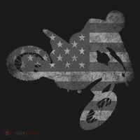 Dirt Bike American Flag Motocross Enduro Women's Hoodie thumb 2